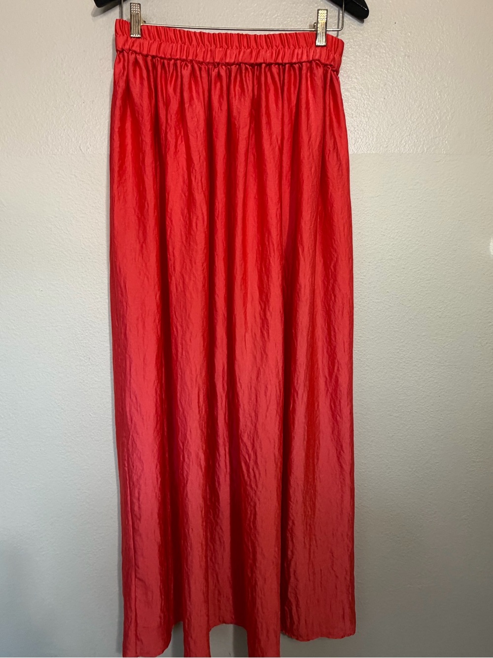 Mango Maxi Flow Skirt - Coral - silk feel - medium